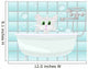 Cat taking bath Wall Mural