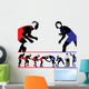 Wrestling Vector Silhouettes Wall Decal
