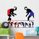 Wrestling Vector Silhouettes Wall Decal