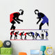 Wrestling Vector Silhouettes Wall Decal