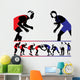 Wrestling Vector Silhouettes Wall Decal