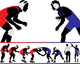 Wrestling Vector Silhouettes Wall Decal