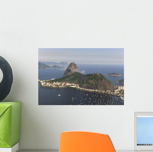 Aerial view of Sugar Loaf in Rio de Janeiro Wall Mural