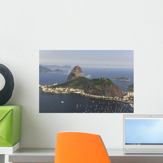 Aerial view of Sugar Loaf in Rio de Janeiro Wall Mural