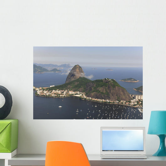 Aerial view of Sugar Loaf in Rio de Janeiro Wall Mural