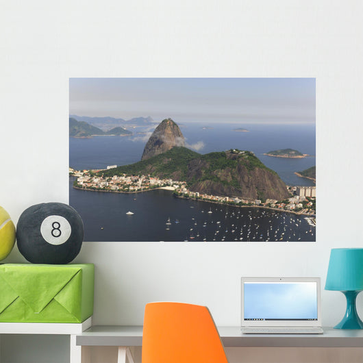 Aerial view of Sugar Loaf in Rio de Janeiro Wall Mural