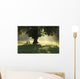 Lone Tree In Mist And Sunlight Wall Mural