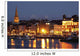Boats Moored On River Suir At City Waterfront At Night Wall Mural