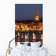 Boats Moored On River Suir At City Waterfront At Night Wall Mural
