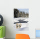 Snowshoes By Snowy Lake Wall Mural
