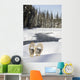 Snowshoes By Snowy Lake Wall Mural