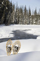 Snowshoes By Snowy Lake Wall Mural