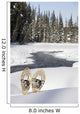 Snowshoes By Snowy Lake Wall Mural