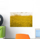 Close-Up Of Beer Bubbles And Foam In A Glass Wall Mural