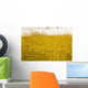 Close-Up Of Beer Bubbles And Foam In A Glass Wall Mural