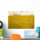 Close-Up Of Beer Bubbles And Foam In A Glass Wall Mural