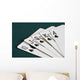 Close-Up Of Blackjack Playing Cards Showing Spades Royal Flush Wall Mural