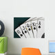 Close-Up Of Blackjack Playing Cards Showing Spades Royal Flush Wall Mural