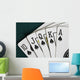 Close-Up Of Blackjack Playing Cards Showing Spades Royal Flush Wall Mural