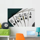Close-Up Of Blackjack Playing Cards Showing Spades Royal Flush Wall Mural