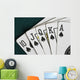 Close-Up Of Blackjack Playing Cards Showing Spades Royal Flush Wall Mural