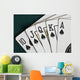 Close-Up Of Blackjack Playing Cards Showing Spades Royal Flush Wall Mural