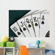 Close-Up Of Blackjack Playing Cards Showing Spades Royal Flush Wall Mural