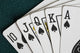 Close-Up Of Blackjack Playing Cards Showing Spades Royal Flush Wall Mural
