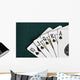 Close-Up Of Blackjack Playing Cards Showing Spades Royal Flush Wall Mural