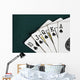 Close-Up Of Blackjack Playing Cards Showing Spades Royal Flush Wall Mural