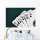 Close-Up Of Blackjack Playing Cards Showing Spades Royal Flush Wall Mural