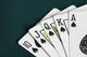 Close-Up Of Blackjack Playing Cards Showing Spades Royal Flush Wall Mural