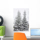 Snow Covered Evergreen Trees Wall Mural