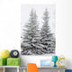 Snow Covered Evergreen Trees Wall Mural