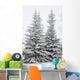 Snow Covered Evergreen Trees Wall Mural