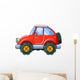 Red Cartoon Car Wall Decal