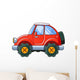 Red Cartoon Car Wall Decal