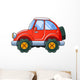 Red Cartoon Car Wall Decal