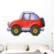 Red Cartoon Car Wall Decal