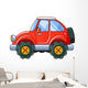 Red Cartoon Car Wall Decal