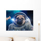 Pug Outer Space Dog Wall Decal