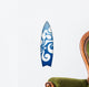 blue surfboard Wall Decal
