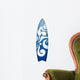 blue surfboard Wall Decal