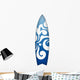 Blue Surfboard Wall Decal