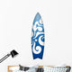 Blue Surfboard Wall Decal