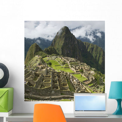 Historic Inca Site Machu Wall Mural shown on a wall