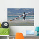 Windsurfer Carrying Surfboard Wall Mural