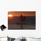 Wakeboarding At Sunset Wall Mural