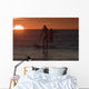 Wakeboarding At Sunset Wall Mural