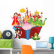 Children's Fantasy Book Reading Wall Decal